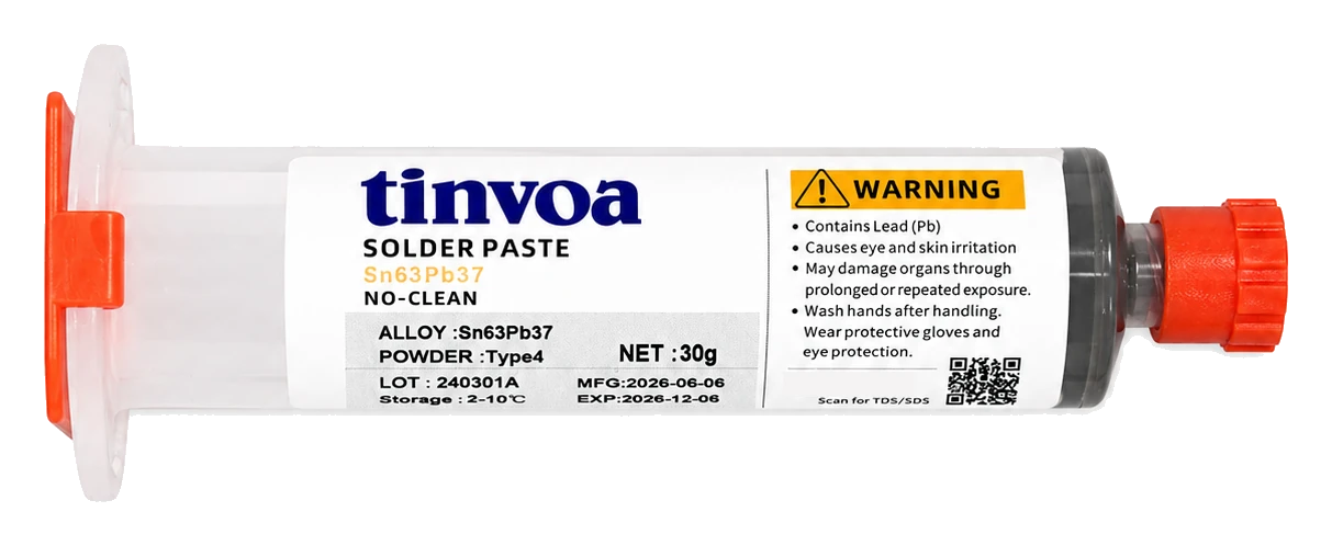 tinvoa Sn63/Pb37 leaded solder paste